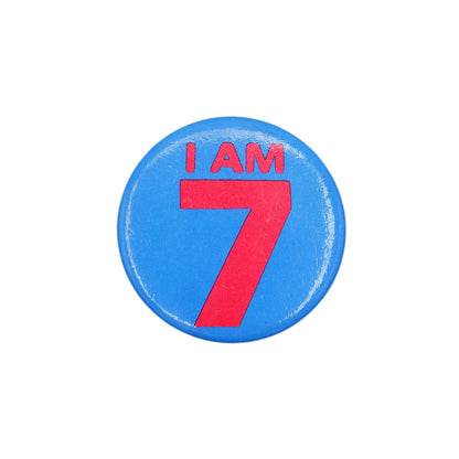 I am 7 缶バッジ バッチ 7歳 誕生日