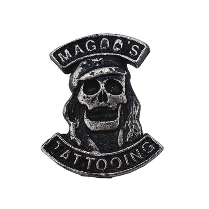 MAGOO'S TATTOOING バイカー ピンズ スカル タトゥ—
