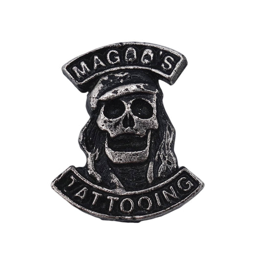 MAGOO'S TATTOOING バイカー ピンズ スカル タトゥ—