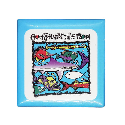 魚 90's レトロ 缶バッジ