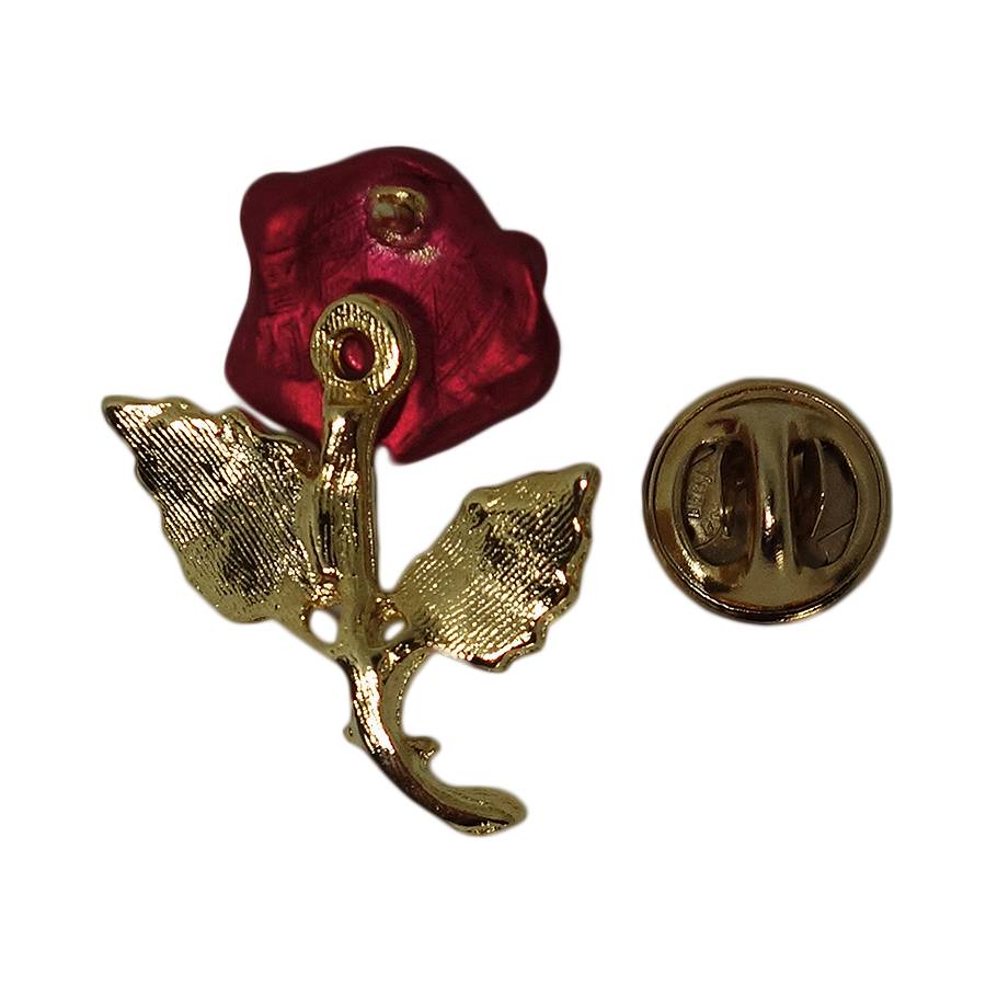 薔薇 ピンズ 花 留め具付き