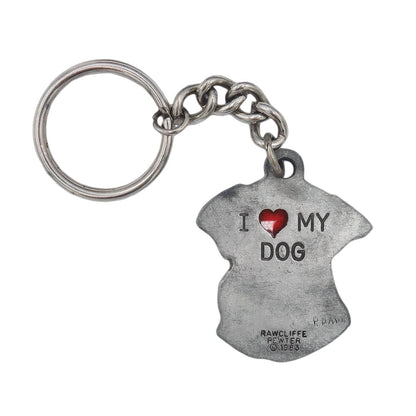 I LOVE MY DOG 犬 ピューター キーホルダー Rawcliffe 1983 ビンテージ