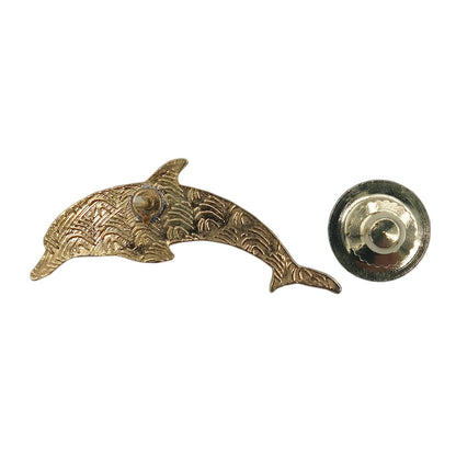 イルカ ピンズ 金色 動物
