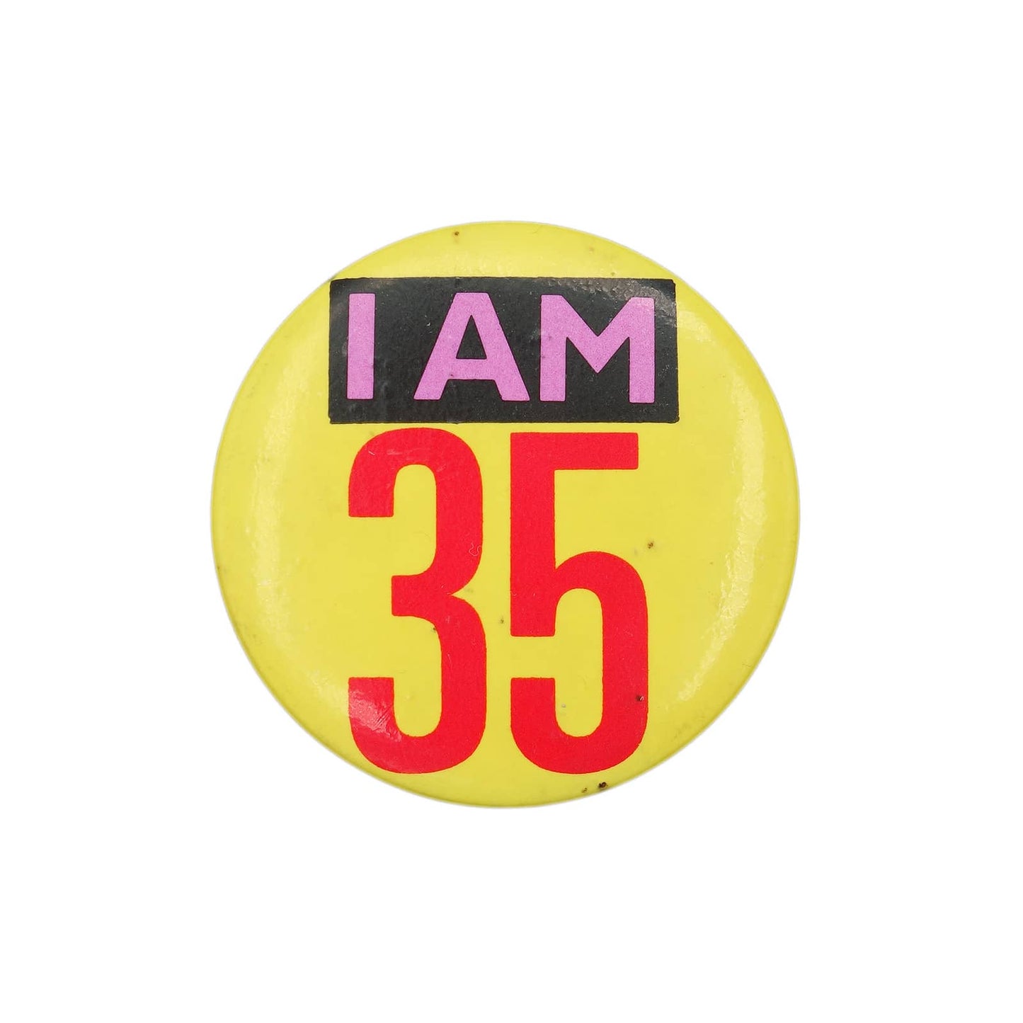 I AM 35 缶バッジ バッチ 35歳 誕生日