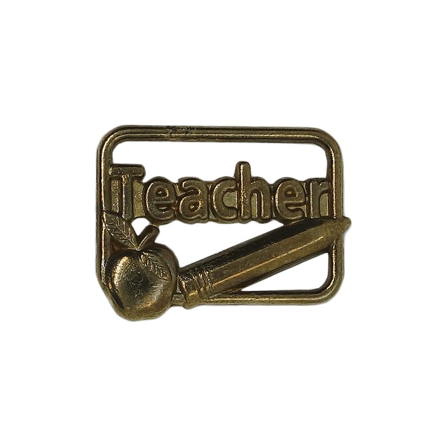 Teacher ピンズ 林檎 鉛筆 留め具付き
