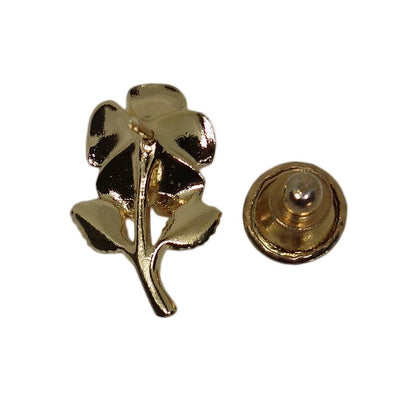 花  ピンズ 金色 留め具付き