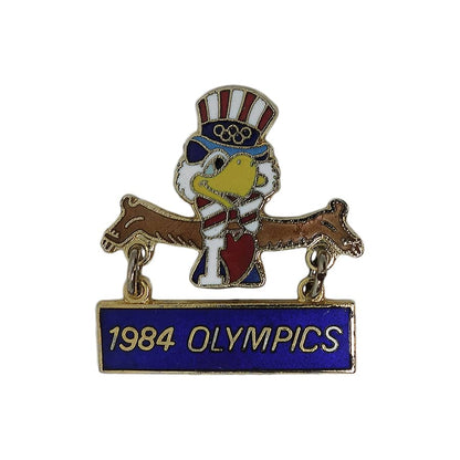 1984年 ロサンゼルスオリンピック ブローチ ビンテージ 五輪 イーグルサム