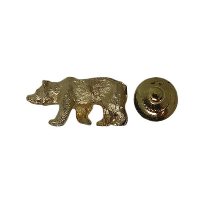 クマ ピンズ 動物 金色 留め具付き