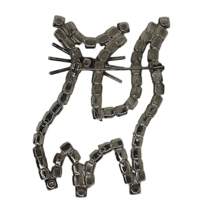 猫 ラインストーン ブローチ 動物