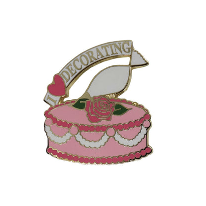 I LOVE DECORATING ケーキ ピンズ 留め具付き