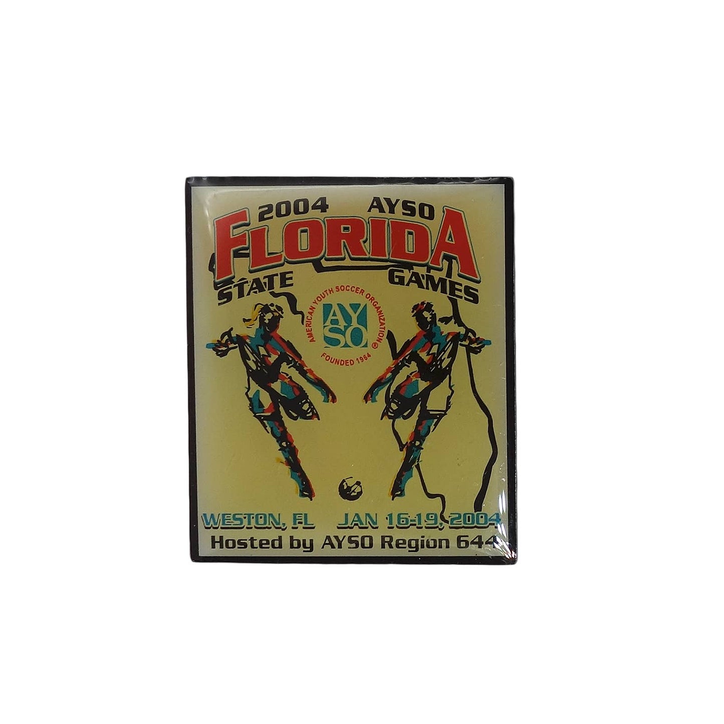 AYSO FLORIDA STATE GAMES サッカー ピンズ 留め具付き
