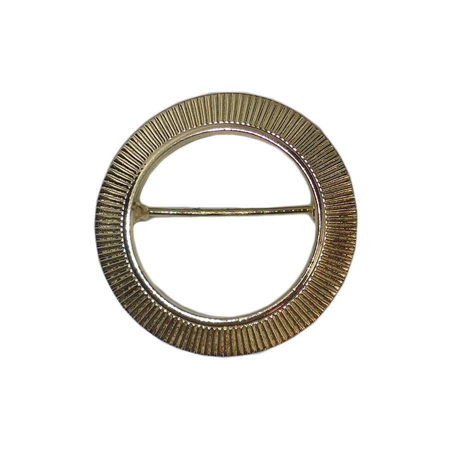 サークル型 ブローチ 金色 USA