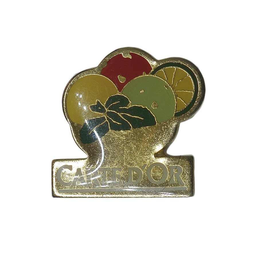 アイスクリーム ピンズ CARTE D'OR 留め具付き レトロ ピンバッチ