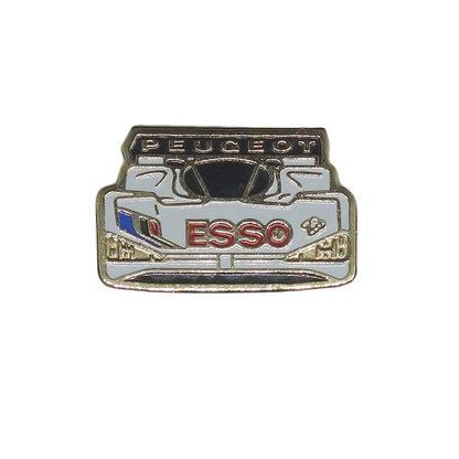 ESSO 自動車 ピンズ レーシングカー PEUGEOT プジョー　 留め具付き レトロ