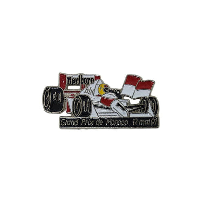 F1 モナコGP 91 マクラーレン レーシングカー ピンズ マルボロ 留め具付き