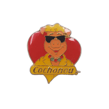 豚 キャラクター レトロ ピンズ cochonou ハート ビンテージ