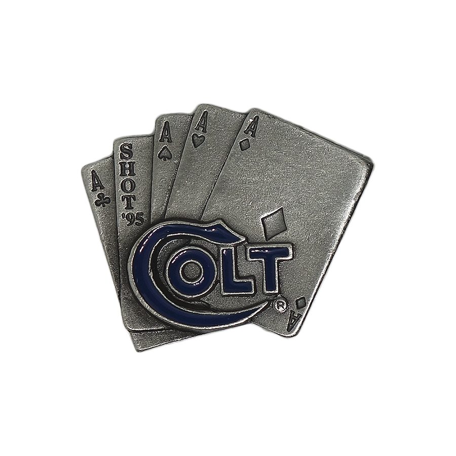 COLT ピンズ 銃器メーカー コルト 拳銃 トランプ 留め具付き