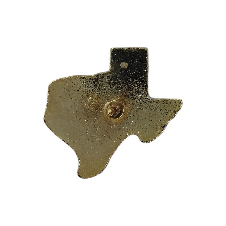 DEEP IN THE HEART OF TEXAS ピンズ テキサス州 地図型 留め具付き