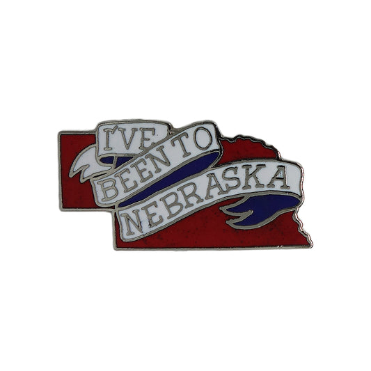 I'VE BEEN TO NEBRASKA ピンズ ネブラスカ州 地図型 MAFCO 留め具付き