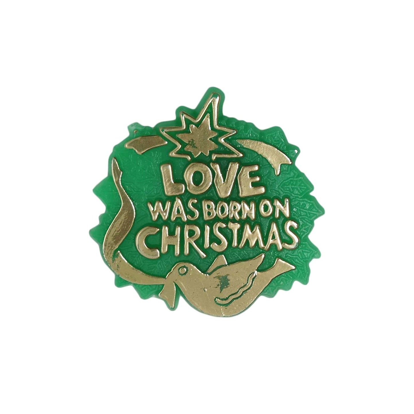 LOVE WAS BORN ON CHRISTMAS ピンズ クリスマス 留め具付き