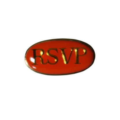 ピンズ RSVP 留め具付き レトロ