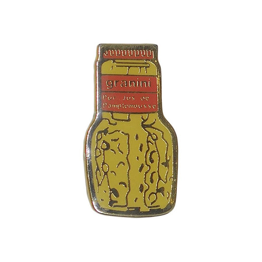 ピンズ granini フルーツジュース 留め具付き レトロ ピンバッチ
