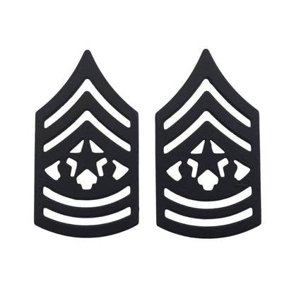 米軍 階級章 最上級曹長 黒 ピンズ ミリタリー インシグニア 2点セット