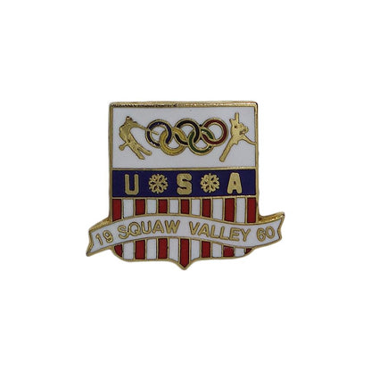 1960年 スコーバレー 冬季オリンピック ピンズ USA 五輪 留め具付き