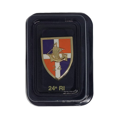 フランス軍 歩兵連隊24e RI インシグニア ミリタリー ブローチ デッドストック