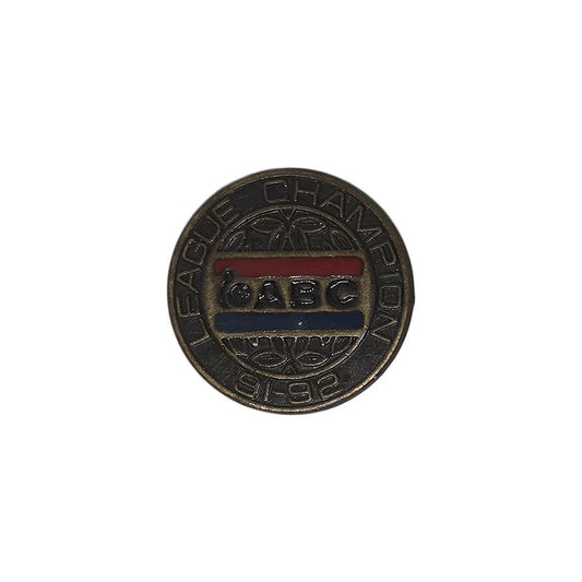 ABC ボウリング ピンズ LEAGUE CHAMPION 91-92 留め具付き　ピンバッチ