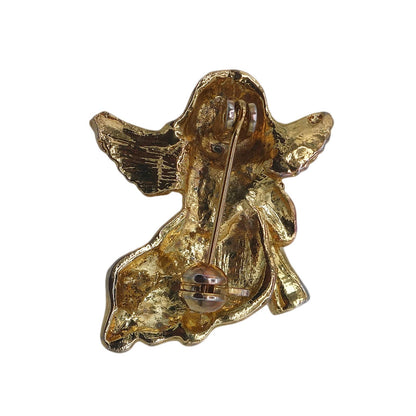 ラッパを吹くエンジェル ブローチ 天使