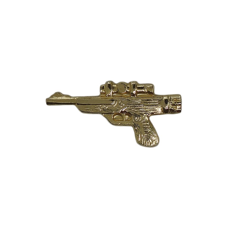 ライフル ピンズ 銃 金色 留め具付き