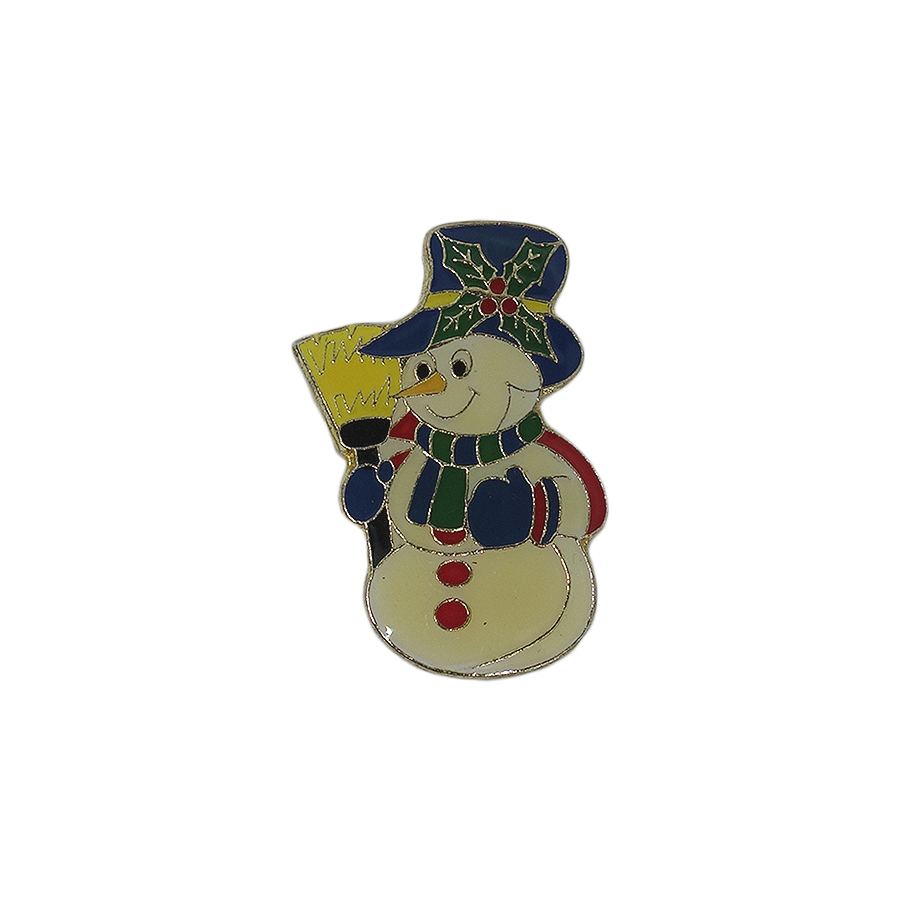 雪だるま ピンズ クリスマス ヒイラギ 留め具付き