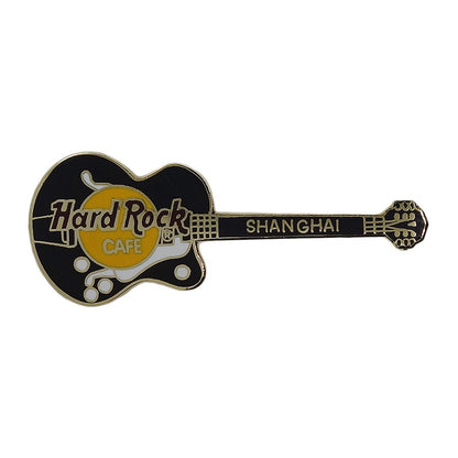 Hard Rock CAFE ギター ブローチ ハードロックカフェ SHANGHAI 黒