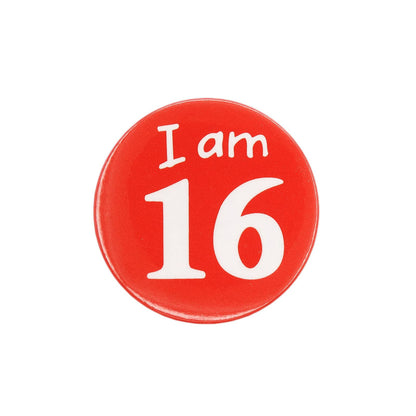 I am 16 缶バッジ バッチ 16歳 誕生日