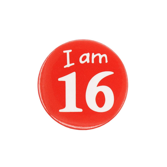 I am 16 缶バッジ バッチ 16歳 誕生日