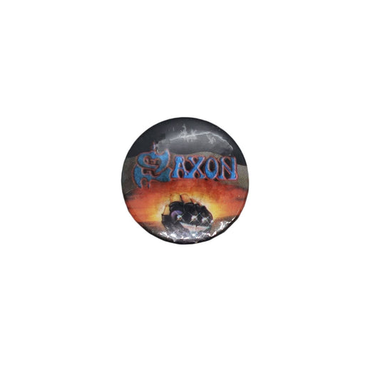 SAXON サクソン 缶バッジ ヘヴィメタルバンド