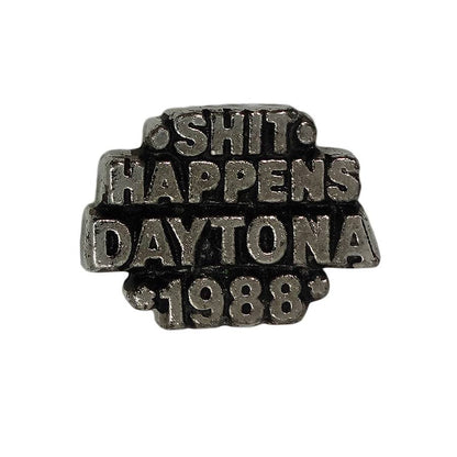 SHIT HAPPENS DAYTONA 1988 バイカー ピンズ デイトナ 留め具付き