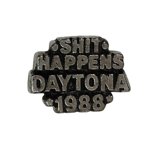 SHIT HAPPENS DAYTONA 1988 バイカー ピンズ デイトナ 留め具付き