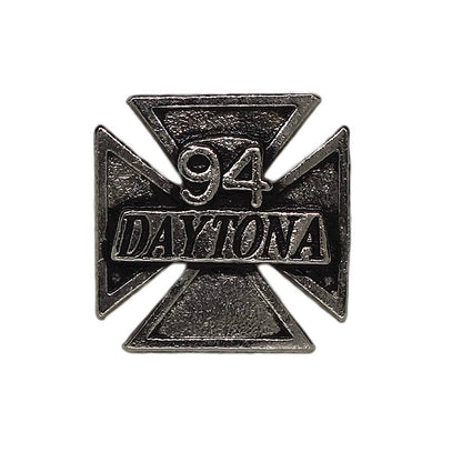 DAYTONA 94 鉄十字 バイカー ピンズ デイトナ アイアンクロス 留め具付き