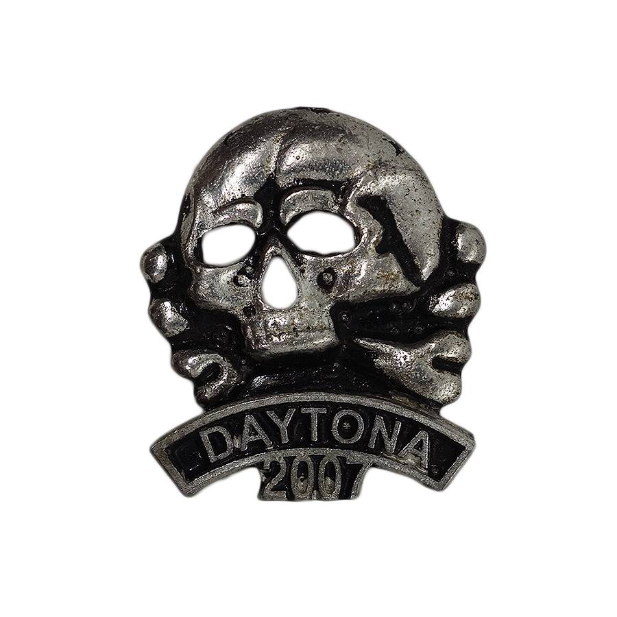 DAYTONA 2007 スカル バイカー ピンズ デイトナ 留め具付き 骸骨 ドクロ