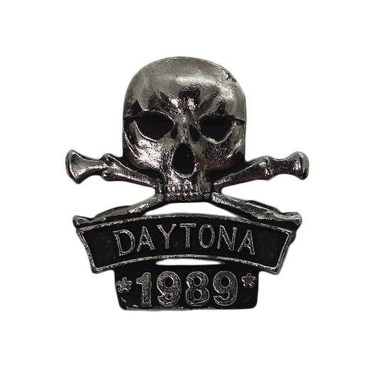 DAYTONA 1989 スカル バイカー ピンズ デイトナ 留め具付き 骸骨 ドクロ