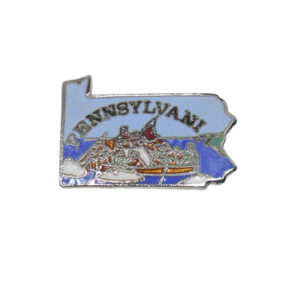 ペンシルバニア州 PENNSYLVANIA 地図型 ピンズ Mafco社 留め具付き