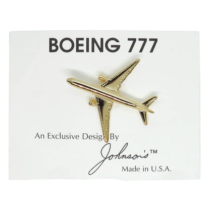 ボーイング777 ジェット機 ピンズ 飛行機 USA製 デッドストック 留め具付き
