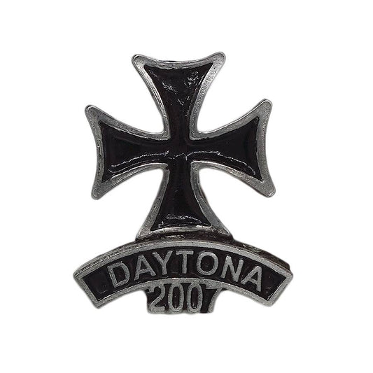 DAYTONA 2007 アイアンクロス バイカー ピンズ デイトナ 留め具付き