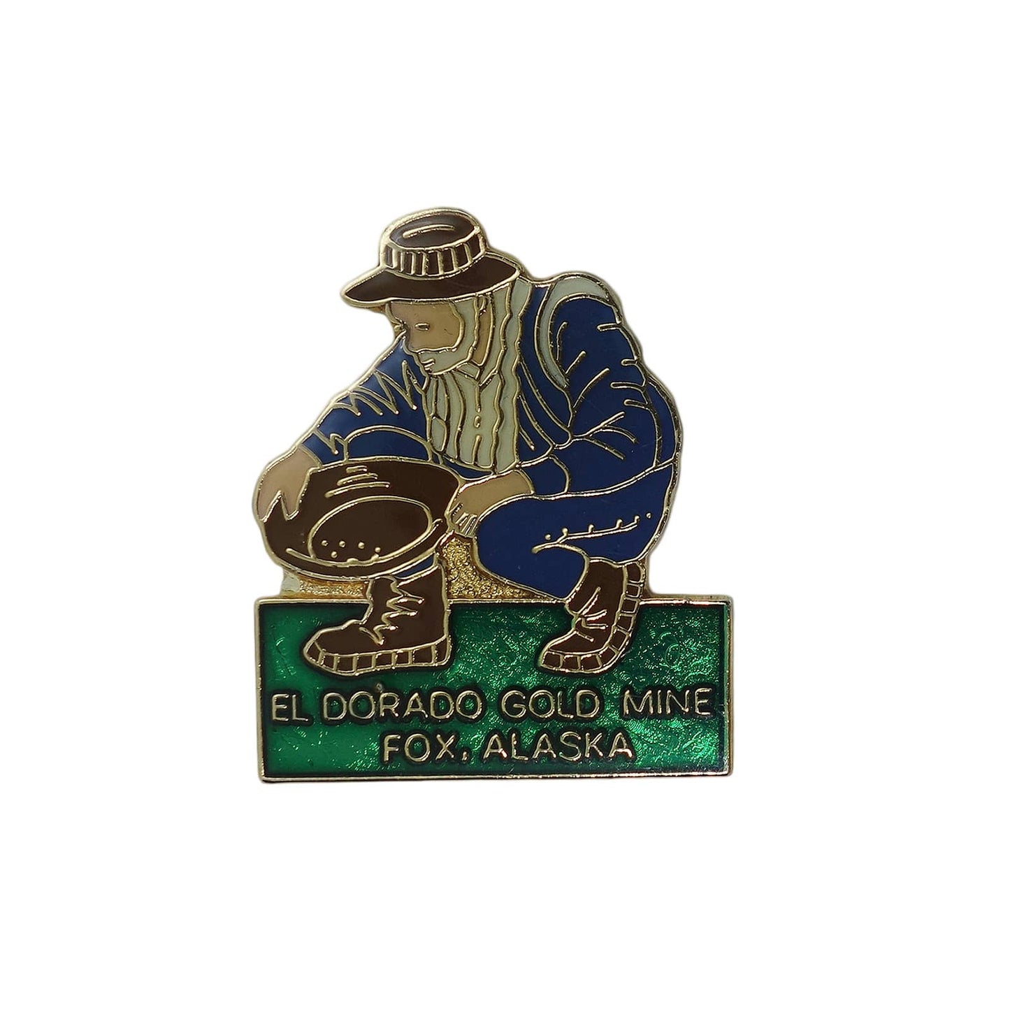 EL DORADO GOLD MINE FOX, ALASKA ピンズ 金鉱山 留め具付き