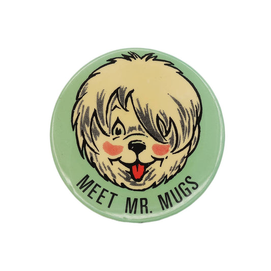 MEET MR. MUGS 缶バッジ バッチ 犬のキャラクター