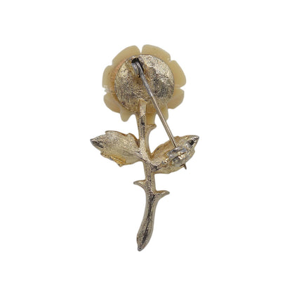一輪の薔薇 ブローチ 花