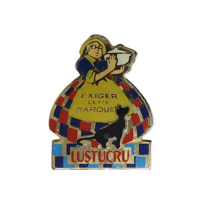 LUSTUCRU マダムと黒猫 ピンズ 留め具付き