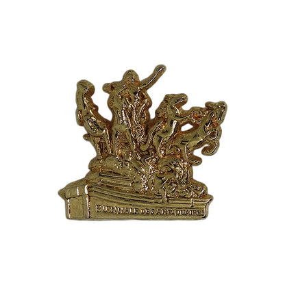 Biennale Des Antiquaires ピンズ 金色 パリ・ビエンナーレ 留め具付き